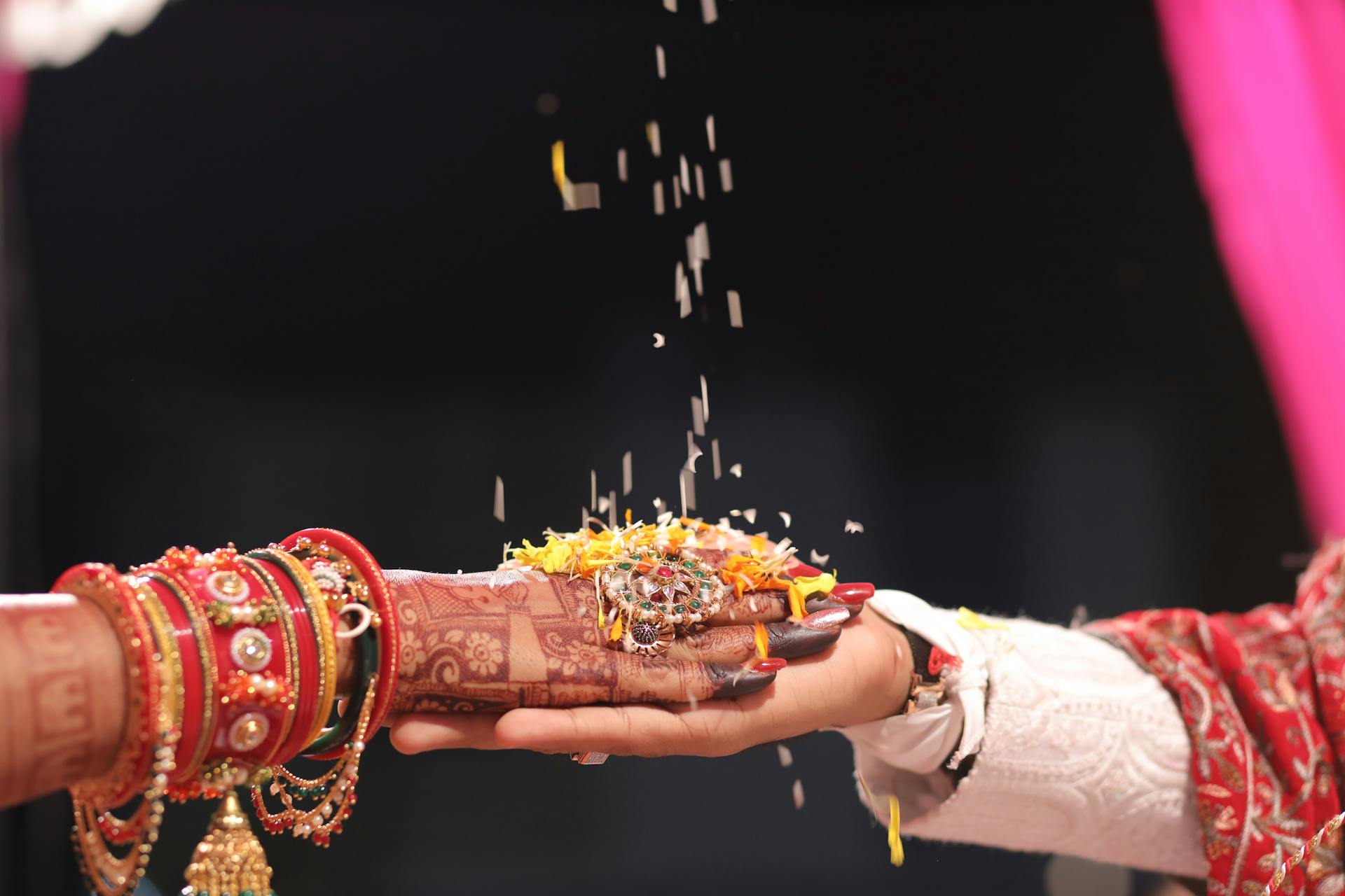 Couple hand in hand